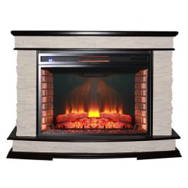 Каминокомплект Interflame Памир сланец темный дуб с очагом Panoramic 33 LED FX QZ