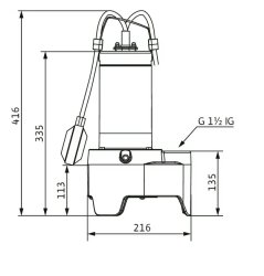 Погружной дренажный насос Wilo Rexa MINI3-V04.11/M06-523/P-5M