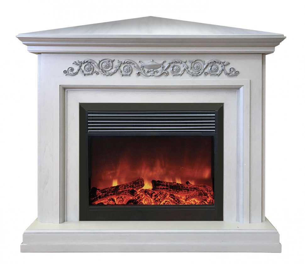 Каминокомплект RealFlame Leticia Corner 26 WT с очагом MoonBlaze LUX Black