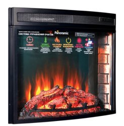 Каминокомплект Interflame Экстер темный дуб угловой с очагом Panoramic 28 LED FX