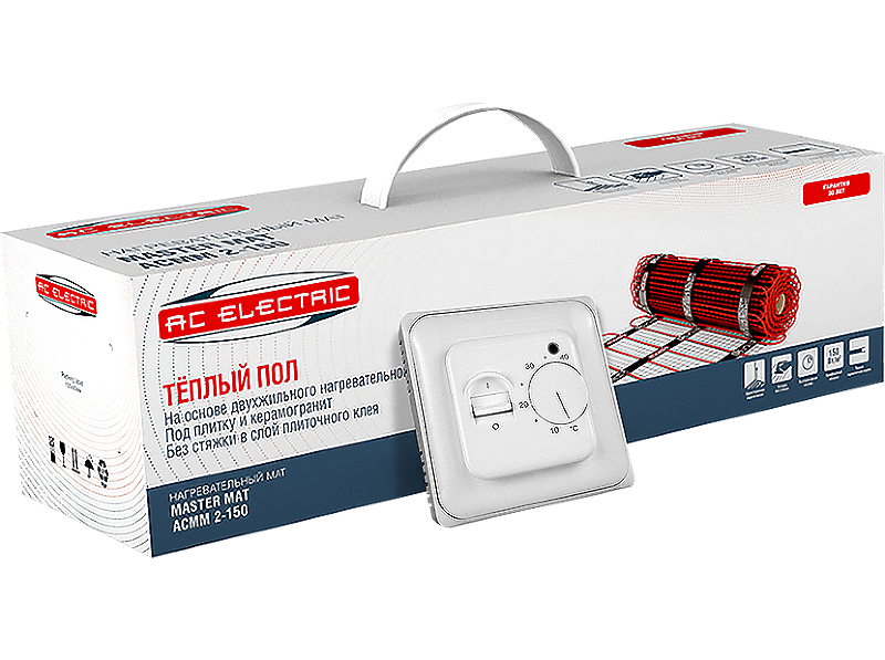Комплект теплого пола AC Electric ACMM 2-150-9 с терморегулятором