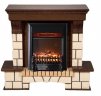 Каминокомплект Interflame Экстер средний дуб с очагом Fobos FX M Black